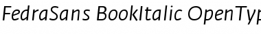 Download Fedra Sans Book Italic Font Title Preview