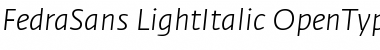 Download Fedra Sans Light Italic Font Title Preview