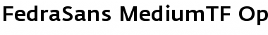Download Fedra Sans Medium TF Font Title Preview