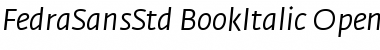Download Fedra Sans Std Book Italic Font Title Preview