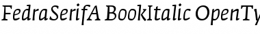 Download FedraSerifA BookItalic Font Title Preview