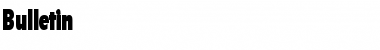Download Bulletin Regular Font Title Preview
