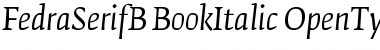 Download FedraSerifB BookItalic Font Title Preview