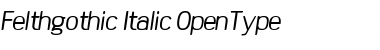 Download Felthgothic Italic Font Title Preview