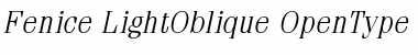 Download ITC Fenice Light Oblique Font Title Preview