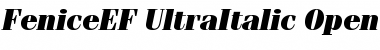 Download FeniceEF-UltraItalic Regular Font Title Preview