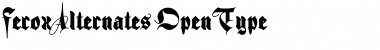 Download FeroxAlternates Regular Font Title Preview
