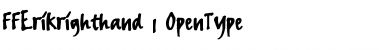 Download FFErikrighthand Regular Font Title Preview