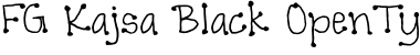 Download FG Kajsa Black Regular Font Title Preview