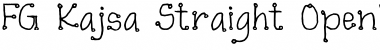 Download FG Kajsa Straight Regular Font Title Preview