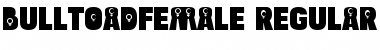Download Bulltoad Female Regular Font Title Preview
