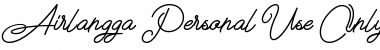 Download Airlangga Personal Use Only Regular Font Title Preview