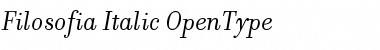 Download Filosofia RomanItalic Font Title Preview