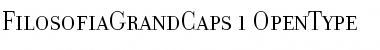 Download FilosofiaGrandCaps Roman Font Title Preview
