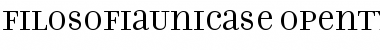 Download FilosofiaUnicase Regular Font Title Preview