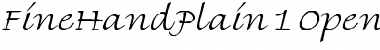 Download Fine Hand Plain Font Title Preview