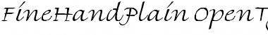 Download Fine Hand Plain Font Title Preview