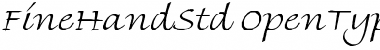 Download Fine Hand Std Regular Font Title Preview