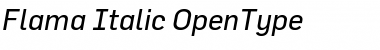 Download Flama Italic Font Title Preview