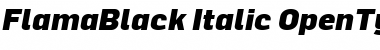 Download FlamaBlack Italic Font Title Preview