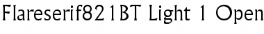 Download Flareserif 821 Light Font Title Preview