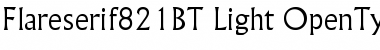 Download Flareserif 821 Light Font Title Preview