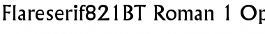 Download Flareserif 821 Regular Font Title Preview