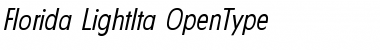 Download Florida-LightIta Regular Font Title Preview