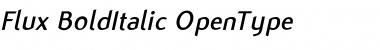 Download Flux BoldItalic Font Title Preview