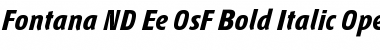 Download Fontana ND Ee OsF BoldItalic Font Title Preview