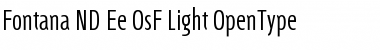 Download Fontana ND Ee OsF Light Font Title Preview