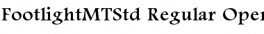 Download Footlight MT Std Regular Font Title Preview
