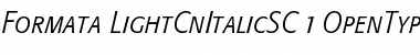Download Formata Light Condensed Italic Small Caps & Oldstyle Figures Font Title Preview