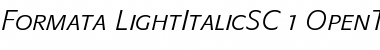 Download Formata Light Italic Small Caps & Oldstyle Figures Font Title Preview