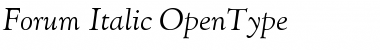 Download Forum-Italic Regular Font Title Preview