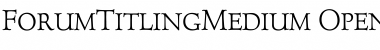 Download ForumTitlingMedium Regular Font Title Preview