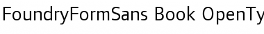 Download FoundryFormSans Book Font Title Preview