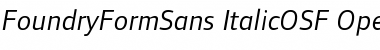 Download FoundryFormSans ItalicOSF Font Title Preview