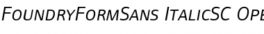 Download FoundryFormSans ItalicSC Font Title Preview