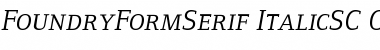 Download FoundryFormSerif ItalicSC Font Title Preview