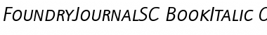 Download FoundryJournalSC-BookItalic Regular Font Title Preview