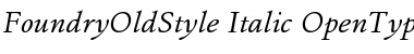 Download FoundryOldStyle Italic Font Title Preview