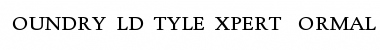 Download FoundryOldStyleExpert Normal Font Title Preview