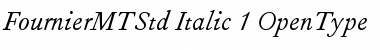 Download Fournier MT Std Italic Font Title Preview