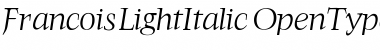 Download FrancoisLightItalic Regular Font Title Preview