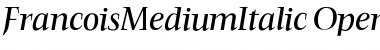 Download FrancoisMediumItalic Regular Font Title Preview