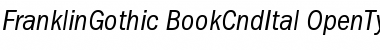 Download ITC Franklin Gothic Book Condensed Italic Font Title Preview