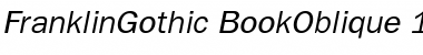 Download ITC Franklin Gothic BookOblique Font Title Preview