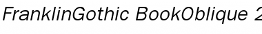 Download ITC Franklin Gothic Book Oblique Font Title Preview