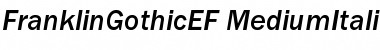 Download FranklinGothicEF MediumItalic Font Title Preview